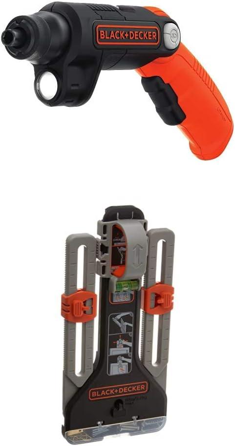 BLACK+DECKER 4V MAX Cordless Screwdriver with MarkIT Picture Hanging Tool Kit (BDCSFL20C & BDMKIT101C)