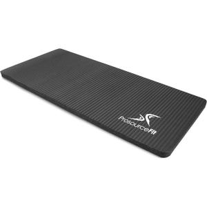 ProsourceFit Extra Thick Yoga Knee Pad and Elbow Cushion 15mm (5/8) Fits Standard Mats for Pain Free Joints in Yoga, Pilates, Floor Workouts Black, 5/8"/15mm (Single)