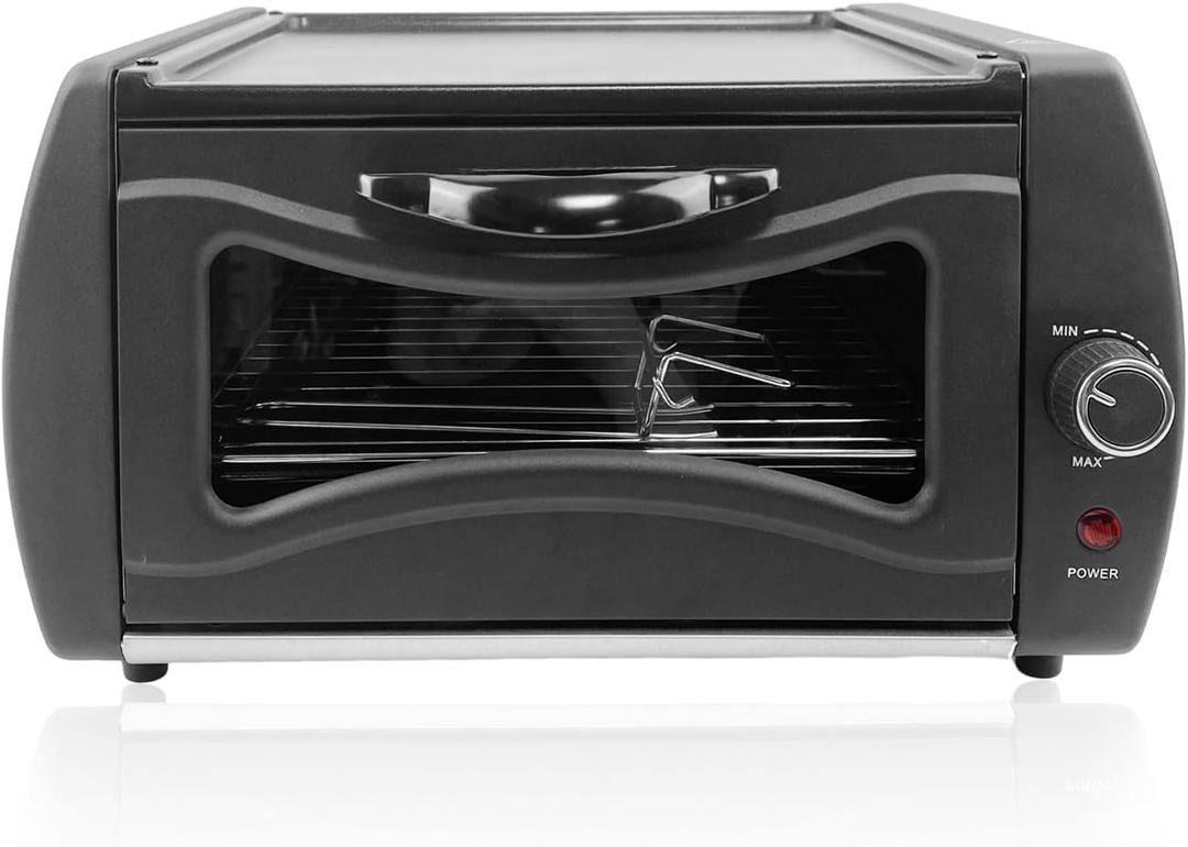 90-Second Pro Pizza Oven - 800F Countertop Oven with 6 Presets (Neapolitan, NY), Variable Heat 300-800F, Commercial-Grade, Indoor/Outdoor, Back-to-Back Cooking, Black Stainless Steel