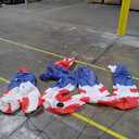 Patriotic 4th of July Inflatables Outdoor Decorations 3 Gnomes Holding Flag, Rocket and Star, Built in LED Lights Blow Up Yard Decor for 250th Anniversary Parade Lawn Garden Party