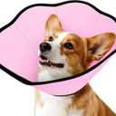 MIDOG Dog Cone Collar After Surgery, Soft Dog Cone Alternative to Stop Licking,Adjustable Elizabethan Recovery Cones for Small to Large Sized Dogs (Pink) Medium