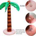 Inflatable Palm Tree Decoration, 2 Pack Jumbo Coconut Trees Beach Backdrop Favor Tropical Blow Up Hawaiian Summer Party Decor for Hawaiian Luau Party Decoration