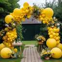 Yellow Balloon Different Sizes Latex Double Stuffed Matte Yellow Balloon Garland Arch Kit for Birthday Baby Shower Wedding Lemon Sunflower Party Decor