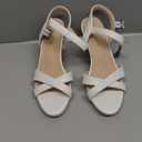 DREAM PAIRS Women's Chunky Heels Open Toe Ankle Strap Sparkly Heels Pump Sandals (9)