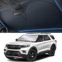 Foldable Car Windshield Sun Shade 280T Thickened Reflective UV & Heat Shield with Storage Bag, Keeps Interior Cool, Universal Fit for Sedans, SUVs & Trucks Medium (64" x 32")