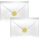 PONATIA 
50pcs Pearl Envelopes Wedding Envelopes, Perfect for 5.4 x 7.7 inch Wedding Invitation Cards Graduation Birthday Greeting Cards Thank You Cards Pearl Paper Luxurious (Pearl Ivory)