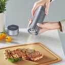 Luvan Salt Grinder, Professional Grade Salt Mill with Unique Burr Grinder, 12 Adjustable Coarseness Settings, Lightning-fast grinding speed, Heavy Duty Aluminum Manual Salt and Pepper Grinder