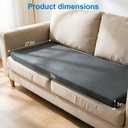 3 Inch Memory Foam Sofa Topper Pad for Couch, Egg Crate Couch Cushion with Washable Velvet Cover & Non-Slip Bottom, Thick Sofa Seat Protector for Pressure Relief and Enhanced Comfort, 59" x 27.5"