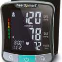 HealthSmart Digital Premium Wrist Blood Pressure Monitor with Cuff That Measures Pulse Heartbeat and High or Low BP, 120 Reading Memory Stores Up to 60 Readings for 2 Users