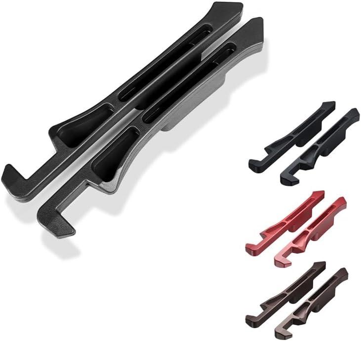 Universal Car Seat Gap Filler Plug Set with Storage Slot, Black (Volcano Red Set)