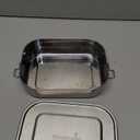 HaWare Stainless Steel Bento Box, 29oz (850ML) Leak-Proof Lunch Box for Kids Adults, 3 Compartments Food Containers with Removable Dividers and Bag, Metal Lunch Containers for Snack Meal Sandwich