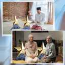 Thyle 2 Pcs 25'' Ramadan Eid Star Cardboard Cutout Decoration Stand up Life Size Ramadan Eid Islamic Religious Theme Party Decor Star Backdrop Photo Prop Standup for Religious Celebration Party Supply