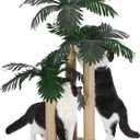 31.5Inch Cat Scratching Post,Cat Scratcher Tree with 3 Scratching Poles & 2 Interactive Dangling Balls,Cats Scratching Posts for Indoor Kitten & Adult Cats