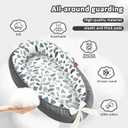 Baby Lounger - 100% Cotton Baby Lounger for Newborn with Lounger Cover, Portable Baby Nest for Home and Travel, Waterproof Lining, Newborn Babies Essentials Gifts
