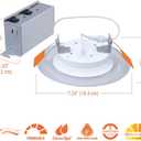 HALO RL 6 in Recessed LED Canless Dual Mode Night Light and Downlight, 1000 Lumens, Selectable CCT 2700K-5000K, Dim to Warm Technology, Matte White - RLNL6109FSD2W1EWHDM