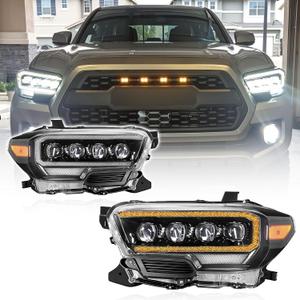 Headlights Assembly Fit for 3rd Gen Tacoma 2016-2023 (N300)
Dual DRL, Sequential Dynamic Turn Signal LED Headlamp, Start-Up Animation, Fits All Headlight Module Systems, L+R