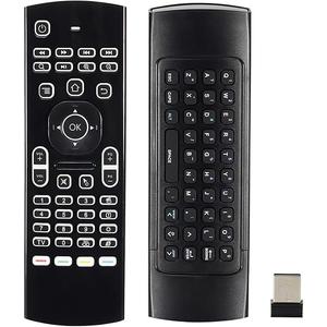 Favormates Air Remote Mouse MX3 Pro,2.4G Backlit Kodi Remote Control,Mini Wireless Keyboard & Infrared Remote Control Learning, Best for Android Smart Tv Box HTPC IPTV PC Pad Xbox Raspberry pi 3