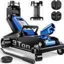 3 Ton Floor Jack, Alloy Steel Hydraulic Car Jack with Quick Lift & Cross-Shape Rubber Pad, 7.1-20.9 Inch Lifting Range for SUV Truck (6600 lbs)