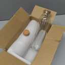 Magic Season Decorative Glass Bottles with Cork Stoppers (12 fl oz. Round Bottles / 4 Pcs)
