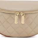 Eslcorri Small Crossbody Sling Bag for Women Trendy - Fanny Packs Leather Chest Belt Bum Bag Anti Theft Purse for Travel