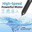 Rechargeable Milk Frother Handheld, 3 Speeds Electric Coffee Mixer Wand with Stainless Steel Whisk for Hot Chocolate, Eggs, Latte, Cappuccino (Black)