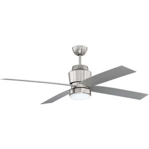 Craftmade Stori Modern - Prologue 52 in. Indoor/Outdoor (Wet) Ceiling Fan in Brushed Polished Nickel Finish with Remote Control and Optional LED Light Kit Included