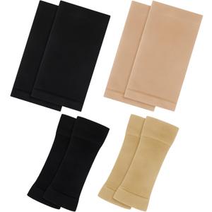 4 Pairs Slimming Arm Shaper and Thigh Slimmers Set, Elastic Compression Arm Shapers Upper Arm Sleeve Slimming Thigh Sleeves Thigh Wraps Slim for Women