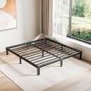 King Size Bed Frame, 3500lbs Heavy Duty Metal Frames with Steel Slats Support 14 Inch High Platform Bedframe with Storage, No Box Spring Needed, Sturdy and Durable Noise-Free, Black