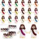BSTCRAFT 80 Pcs Mini Jesus, Little Jesus Figures to Hide Tiny Figurines in Bulk and Pocket Seek Religious Gifts for Easter Egg Stuffers Fillers Sunday School Baptism Christ Savior Craft
