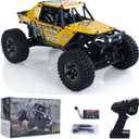 1/24 4x4 UDI RC UCX2405PRO RC Rock Crawler Model Brushless Motor ESC Radio Controlled Off-Road Vehicles RTR Car Battery Hobby Grade Model for Birthday Gift(Yellow)