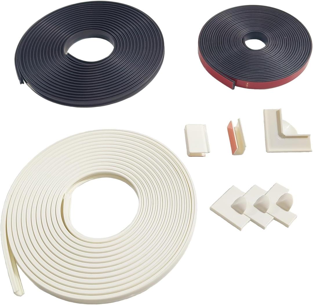 Generic Magnetic Window Screen Frame/Adjustable Window Screen mesh Gauze Link Frame is Suitable for All Kinds of Soft Gauze Conveniently Operate on a Solid Surface of Metal/Wood/Plastic, etc., White