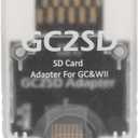 GC2SD Card Reader for Micro Storage Card Adapter, Game Console Micro Memory Card with Maximum Memory of 512GB Compatible with GC and Console, Plug and Play (Transparent)