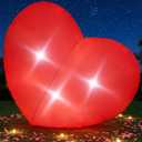 10 ft Valentine's Inflatable Heart Outdoor Decoration with LED Light, Giant Blow up Red Yard Decoration for Valentine's Day Engagement Wedding Anniversary, Romantic Garden Yard