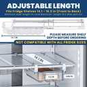 Skywin TidyFriend Refrigerator Egg Drawer 14"x7.5"x3.95" Snap-On Egg Holder with Pull-Out Drawer, Holds 18 Eggs, Fits Flat Fridge Shelves 14.116.3 in Long and 0.931.32 in Thick