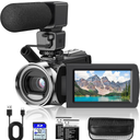 Video Camera Camcorder FHD 1080P 36MP YouTube Vlogging Camera Recorder 3.0 Inch 270 Degree Rotation Screen 18X Digital Zoom Camcorders with Microphone,32GB SD Card and 2 Batteries
