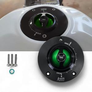 ONE.K.S Motorcycle Fuel Tank Caps Oil Cover Cap Modified CNC Aluminum Covers Fit For SUZUKI GSXR600 GSXR750 GSXR100 GSR600 GSR750 GSX1300 SV650 SV1000 GSF650 1200S 1250BANDIT (Black+Green)