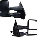 AERDM Towing mirror Compatible with 2004-2014 F150 Pickup Truck side Mirrors Power Adjustable Heated glass Turn Signal light Puddle Lamp Black Pair Set LH RH