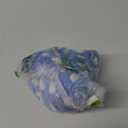 Women’s Towel Wrap Dress – Blue with White Polka Dots,  Soft Microfiber Spa Bath Dress, Size S