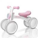 RIDYEE Baby Balance Bike 1 Year Old, Toddler Balance Bike for 2 Year Old, Learn to Control Balance, Widened Wheelbase for Stable Riding, Cool Moto Style, Perfect First Choice for 1-2 Year Olds, Pink