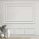 Pangda DIY Peel and Stick Wall Moulding Kit Flat Wall Molding Kit Pre Made Accent Wainscoting Panel for Home TV Wall Interior Decor
