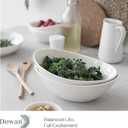 DOWAN 9.25" Serving Bowls, Large Oval Serving Dishes for Wedding and Dinner Parties, 35 Oz for Salad, Side Dishes, Pasta, Oval Shape, Microwave & Dishwasher Safe, Set of 4, White