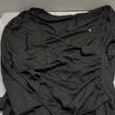 RoseSeek Women's Plus Size V Neck Wrap T Shirts Long Sleeve Slim Fit Ruched Tee Tops Office Work Clothes Size 2X