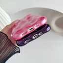 Caseative for iPhone 13 Case,Water Ripple Wave Meteorite Bubble Chrome Plating Electroplated Candy Phone Case (Eletro Red)