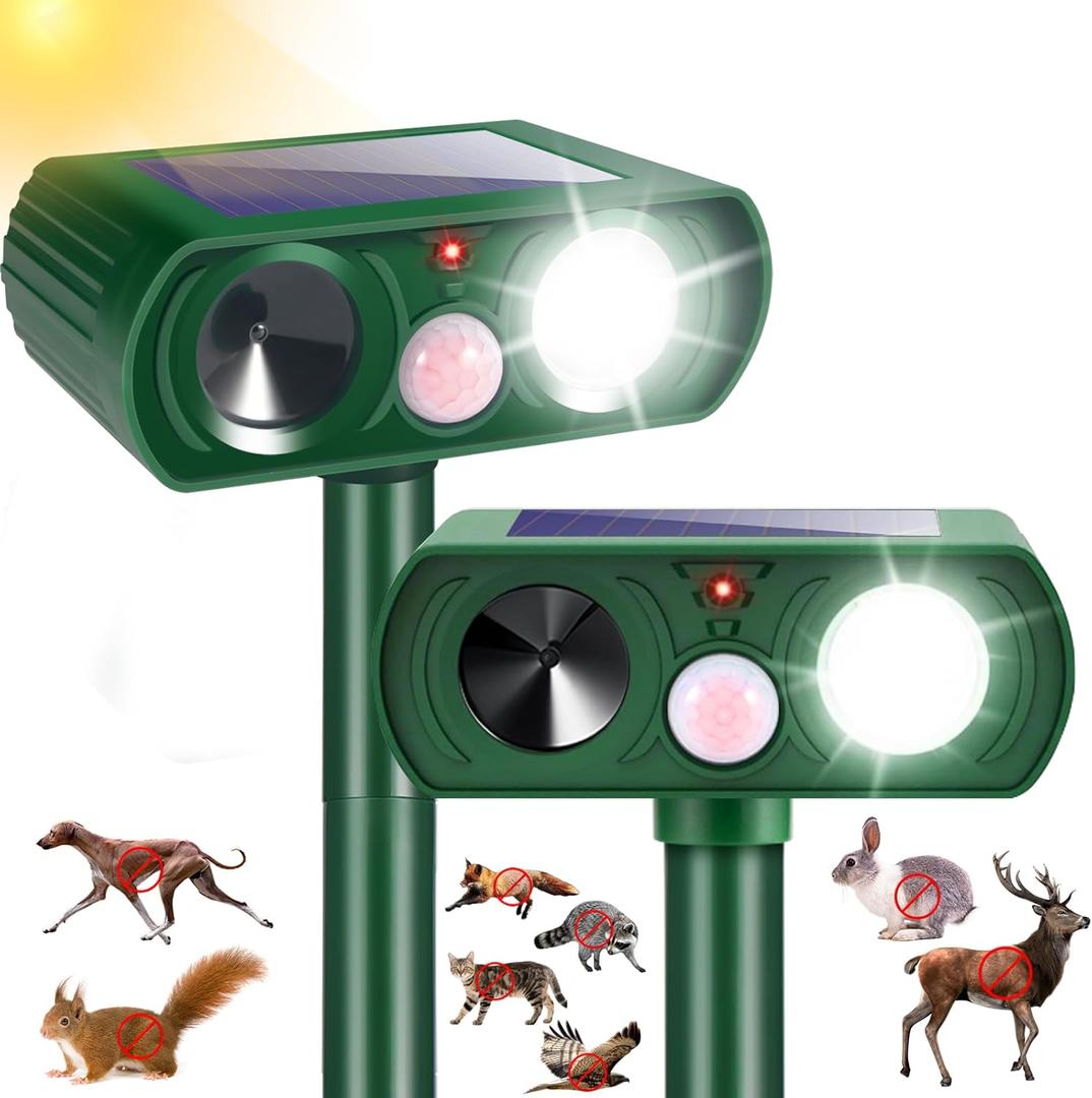 Solar Ultrasonic Animal Repellent Outdoor Deer Repellent Deterrent Motion Detection Light Solar Ultrasonic Animal Repellent Outdoor Deer Repellent Deterrent Motion Detection Light