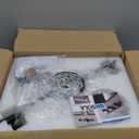 URSOLA Bathroom Vanity Light, 3 Lights Bathroom Light Fixtures Over Mirror, 20.47 inch Bathroom Light Fixtures, Black and Gold Design with Bevelled Edge and Clear Glass Shade Wall Lamp