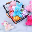 Elcoho 18 Pack Easter Plush Bunnies Stuffed Bunny Plush Toys Easter Baskets Filler Stuffers Easter Gift Plush Bunny Animals