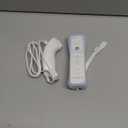 GLOWANT Wii Controller with Silicone Case and Wristband, Remote Control with Nunchucks Built-in Motion Plus- Compatible with Wii/Wii U Consoles (White)