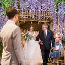 DearHouse 12 Pack 3.6 Feet Artificial Fake Wisteria Vine Ratta Hanging Garland Silk Flowers String Home Party Wedding Decor (Purple 2)