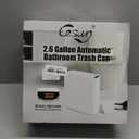 Cesun Automatic Motion Sensor Bathroom Trash Can with Lid, 2.6 Gallon Touchless Trash Bin, Smart Plastic Slim Garbage Can Small White Wastebasket for Toilet, Office, rv, Bedroom, Living Room