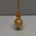 Gejoy Mercury Glass Finial Christmas Tree Topper 12 Inches Vintage Spherical Xmas Tree Topper Mid Century Christmas Ornament for Home Xmas Holiday Party Decorations (Golden)